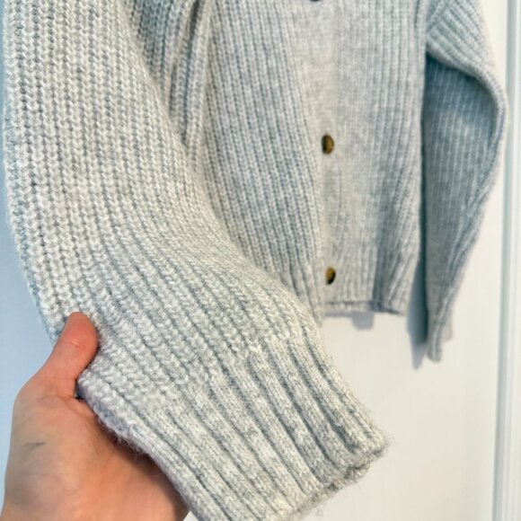 U.S. Polo Assn. Shaker Cardigan Sweater heathered gray Size L - Picture 5 of 7